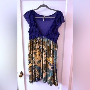 Free People mesh and velvet dress